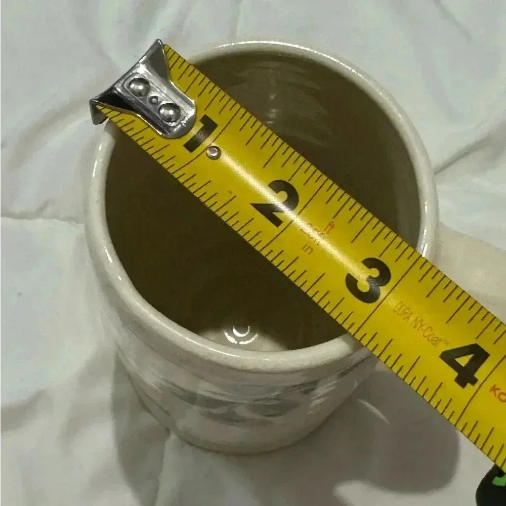 Vintage Handmade Cottagecore Floral Flower Vase 7” Tall Large Handle 90s Unique - Picture 11 of 13